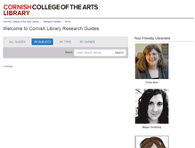 Tablet Screenshot of libguides.cornish.edu