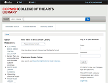Tablet Screenshot of catalog.cornish.edu
